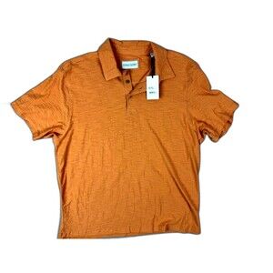 Coastaoro Size L Mens Short Sleeve Polo Shirt Burnt Orange